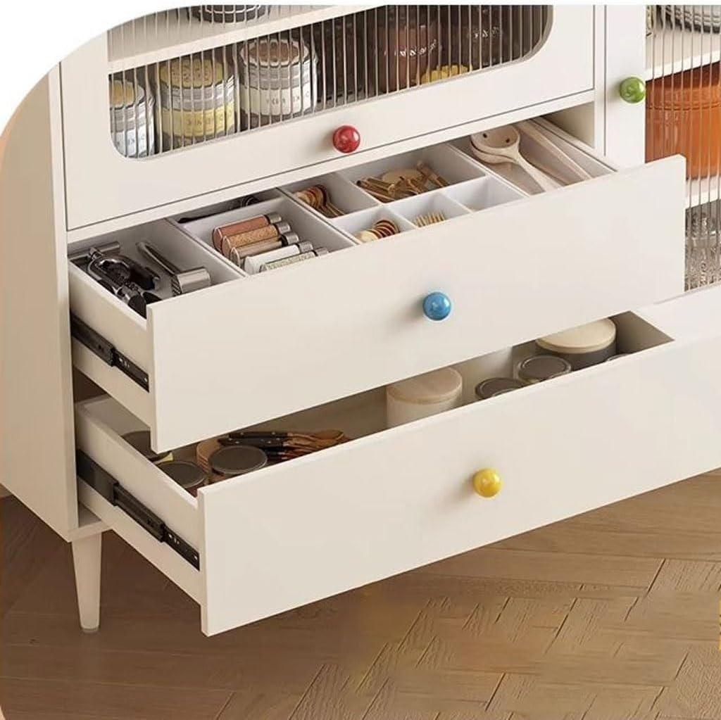 Entryway Cabinet Modern Creative Cream Style Dining Sideboard Living Room Restaurant Tea Cabinet Home Kitchen Cupboard Sideboard Storage Cabinet(S:100CMX40CMX135CM)