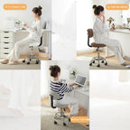 Office Drafting Chair with Back Support and Footrest Multi-Purpose Office Desk Chair, Home Chair Thick Seat Cushion for Home Bar Kitchen Shop