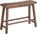 Boraam Sonoma Saddle Bench, 24-Inch, Barnwood Wire-Brush, Model:75025