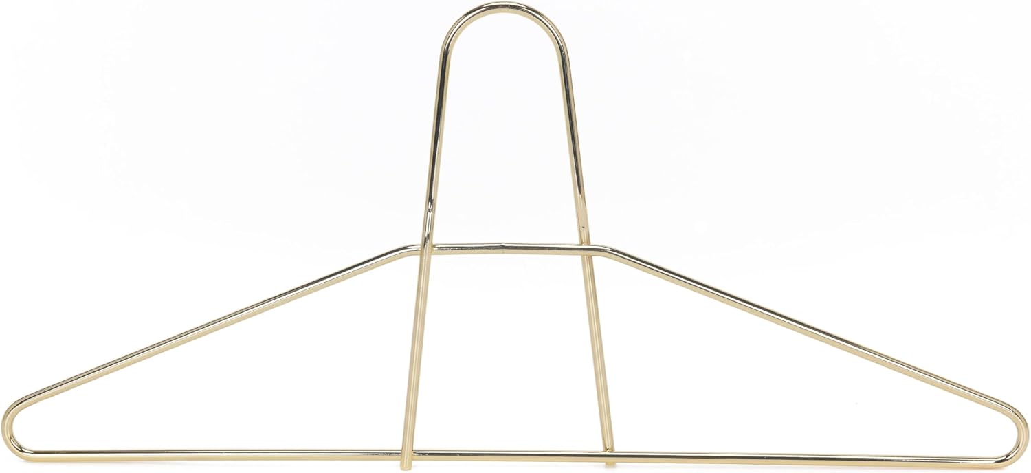 Quality Hangers Metal Hangers – Heavy Duty Hangers – Anti Theft Wire Hangers Suitable for Suits Coat Jacket – Hangers for Shuls Gyms Retail Stores Hotels – Can Carry Up to 200LBs (Gold, 60 Pack)
