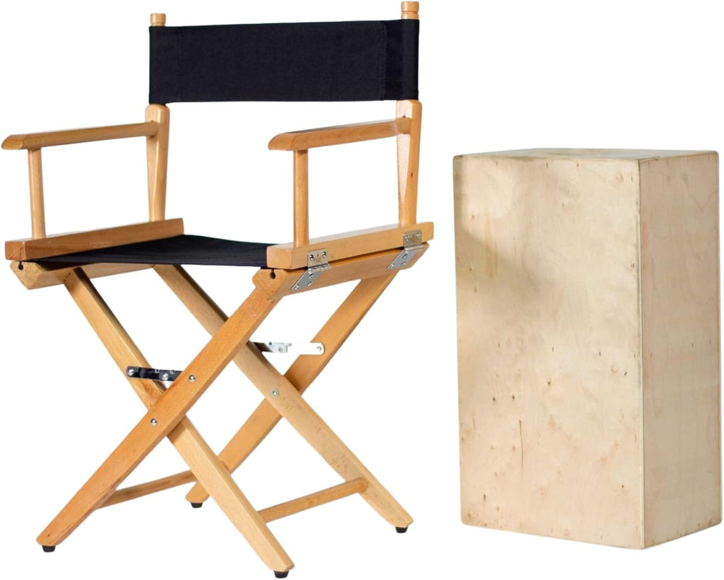 Filmcraft Junior Director's Chair - Kids and Pets - Shortest Professional Director's Chair 15.5" inch seat Height for Set, Stage and Studio