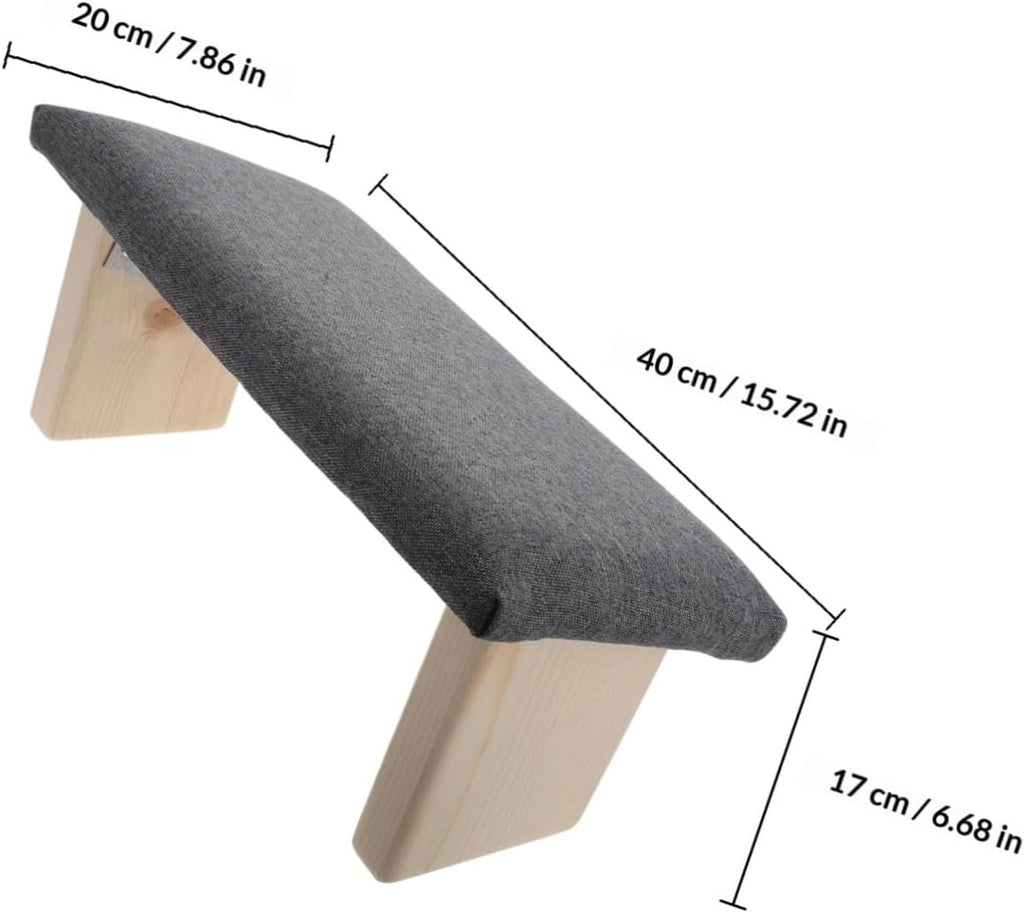 Foldable Wooden Stool Meditation Bench Deep Gray Ergonomic Kneeler Chair for Yoga Prayer and Mindfulness Sitting