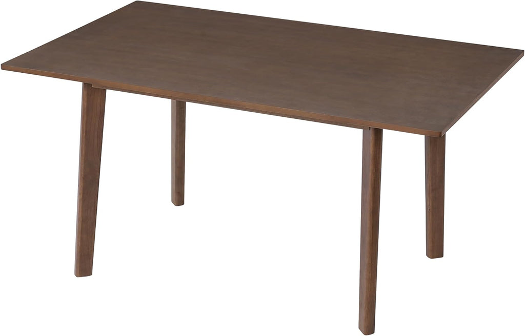 60" Dining Table for 6-8, Large Rectangular Kitchen Table, MDF Top with Rubber Wood Legs, Sturdy Modern Farmhouse Table for Dining Room Kitchen, Walnut
