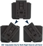 OWB Polymer Double Magazine Holster Ambidextrous Carrier, Fits 9mm/.40 Calibers Double Stack Magazines of Glock, S&W, Sig Sauer, Springfield, Taurus, Beretta, Ruger, Walther, Canik, Colt, CZ, H&K