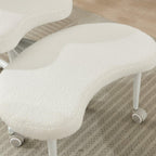Saiveina Meditation Chair Plus, Cross Legged Chair with Wheels, ADHD Chair, Criss Cross Desk Chair with Lumbar Support and Adjustable Stool, Flexible Design for Fidgety Sitters, Ivory