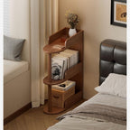 Solid Wood Side Tables Multi-Layer Storage Rack Bedside Table End Table Bookshelf for Living Room Office Lightweight(24cm)
