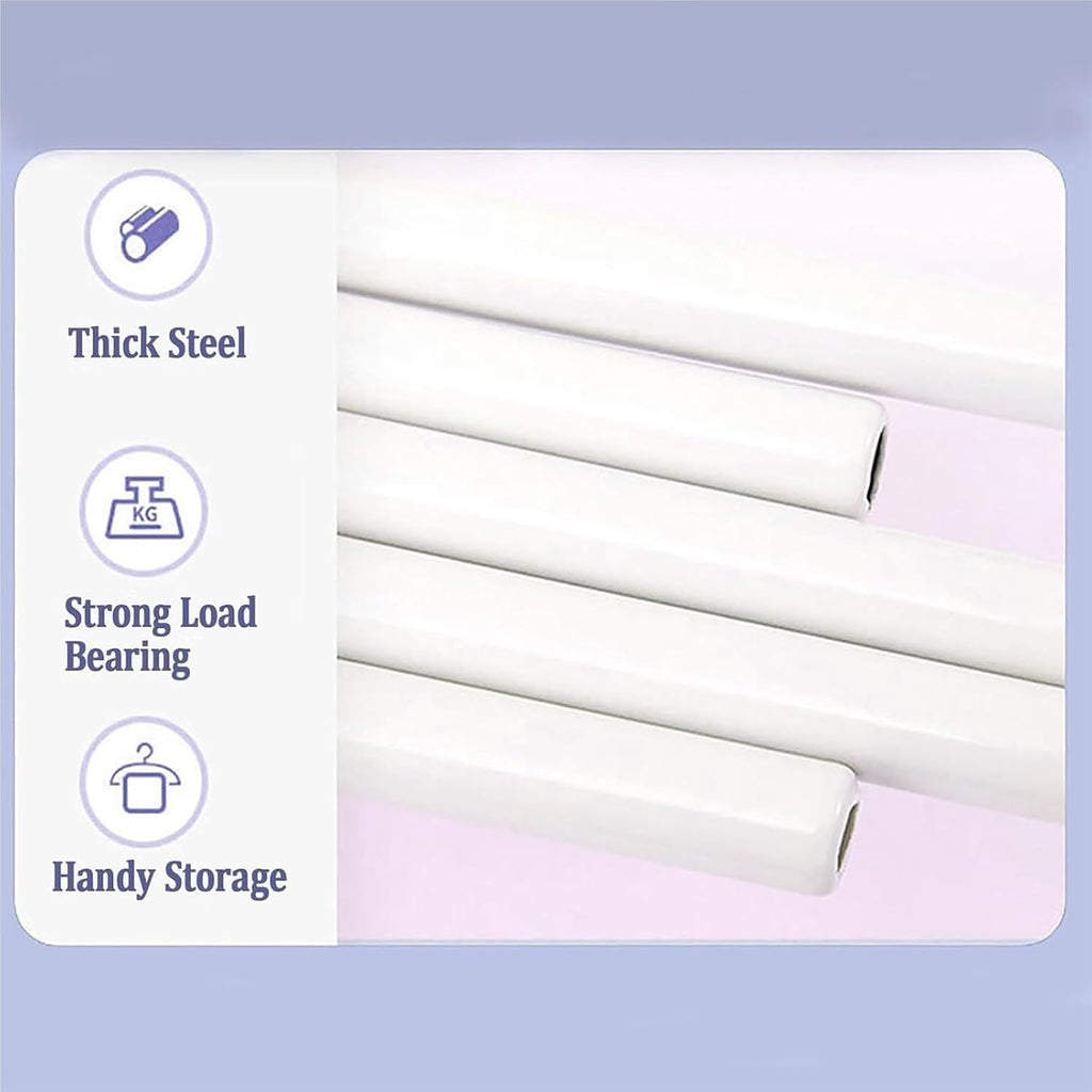 Canopy Poles for Bed, Retractable Top Bunk Bed Canopy Frame with 4 Corner Support, Adjustable Carbon Steel Poles for Dormitory School College, Bed Curtain Tent Frame
