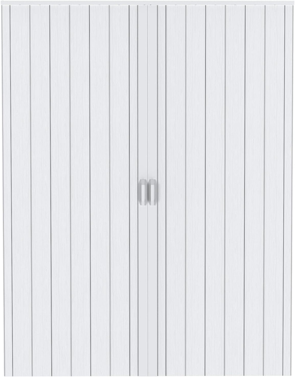 63×80“Concealed Sliding Barn-Style Accordion Door, White Hidden PVC Retractable Interior Partition Door, Enhanced Accordion Doors Set for the Living Room, Study, and Bathroom (Double 63"×80")