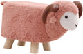 Animal Footstool Footrest Ottoman Home Decor Kids Stool for Outdoor Guest Rooms Indoor, Pink