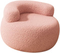 Lazy Sofa Footstool Ottoman Home Decor for Entryway Living Room Playroom Bedroom, Pink