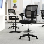 Eurotech Seating Apollo Drafting Stool, Black