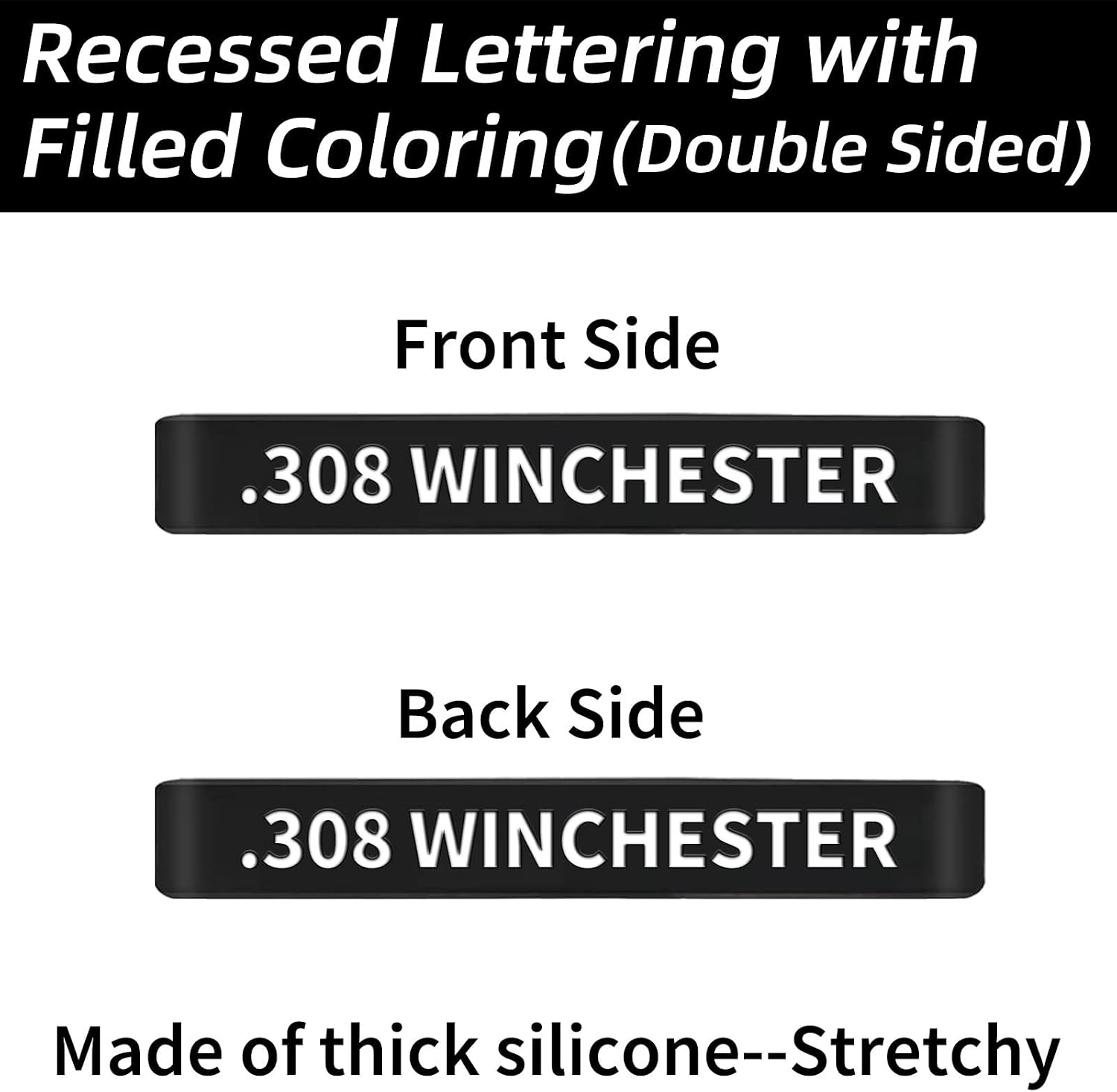 60 Pack Miaozhun Magazine Marking Bands, 5.56 NATO, 223Remington, 300 Blackout, Subsonic, 7.62x39mm, 308Winchester Magazine Caliber Identification
