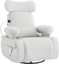 MAMAZING Lullapod Max Power Nursery Rocking Chair with Independent Recline & Footrest, Swivel Nursery Recliner Glider with Electric Adjustable Armrests, Silent Rocking, Oeko-TEX Certified