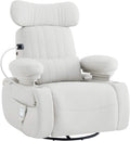 MAMAZING Lullapod Max Power Nursery Rocking Chair with Independent Recline & Footrest, Swivel Nursery Recliner Glider with Electric Adjustable Armrests, Silent Rocking, Oeko-TEX Certified