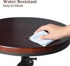 Round Wooden Table Top 19.8inch DIY for Coffee Table Dinner Table Pub Table Side Table Durable Solid Walnut Wood (Walnut, 50CM)
