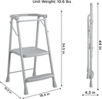 COSCO 2-Step Kitchen Stepper™ Adult Folding Step Stool, Kids Folding (Steel/Resin)