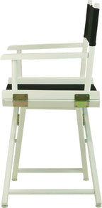 Casual Home 18" Director's Chair White Frame with Black Canvas