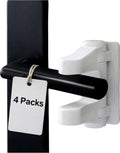 THREADFLOW® Door Lever Lock Child Proof PACK Of 4 – No Drilling Door Handle Baby Proof Locks - Lever Doors Handle Child Locks ABS Material With Strong 3M Adhesive