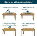 14x24 in Office Desk Blotter Mat Clear Plastic Table Protector Cover Pad PVC Transparent Topper Surface Proection Pad Anti Scratch Table Mat Glass Dinner End Waterproof Easy Clean