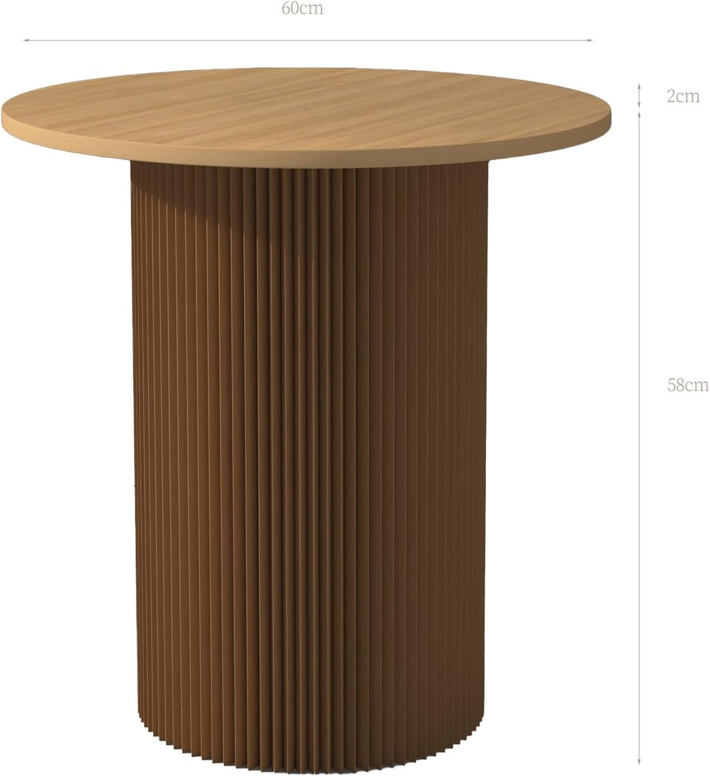 Round Folding Table,Small Portable Table,Side Table,End Table,Dining Table,Circle Table,Ideal for Small Space,Dining Room,Kitchen,Shopping Mall,Exhibitions,Modern and Minimalist Design
