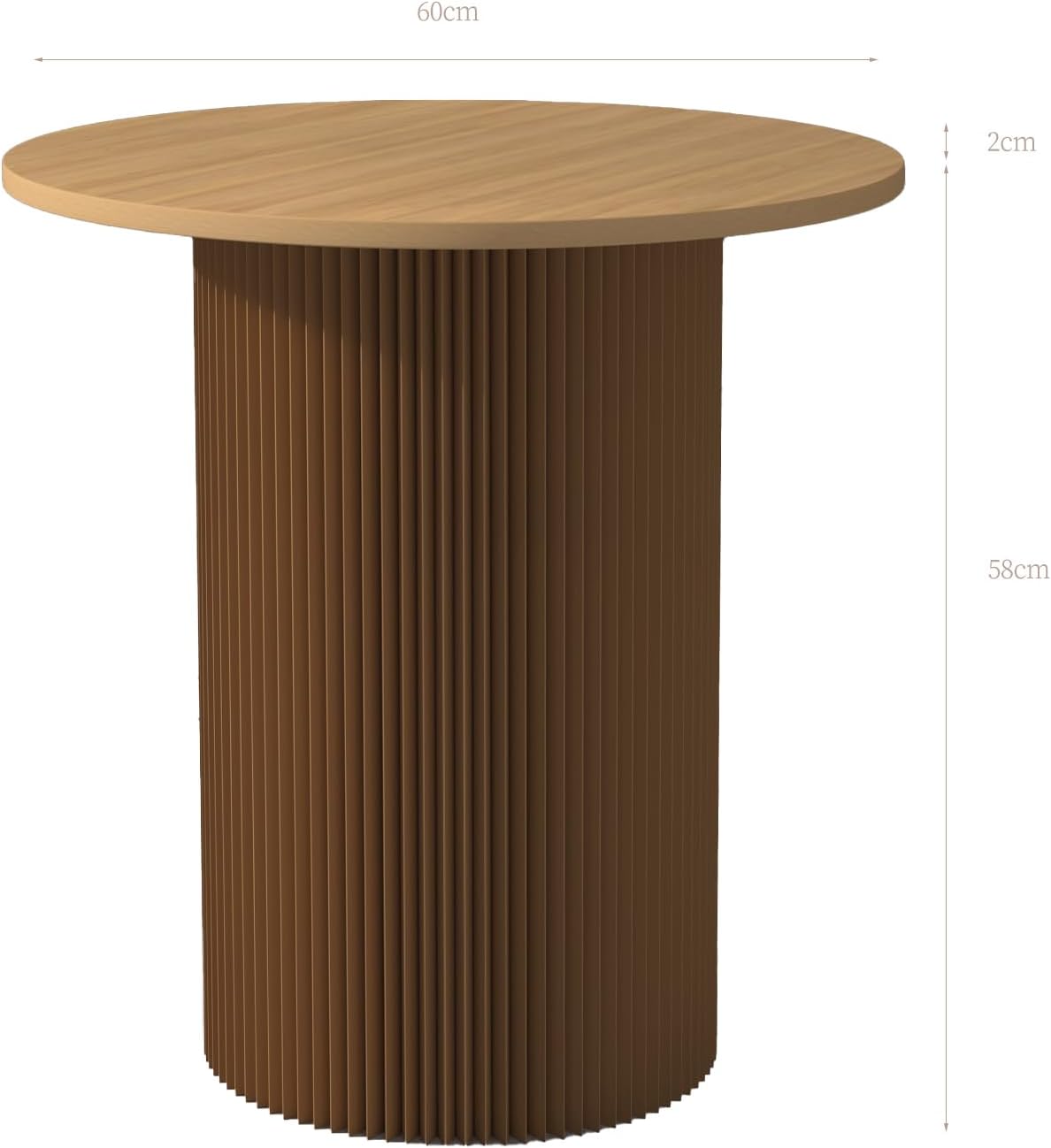 Round Folding Table,Small Portable Table,Side Table,End Table,Dining Table,Circle Table,Ideal for Small Space,Dining Room,Kitchen,Shopping Mall,Exhibitions,Modern and Minimalist Design