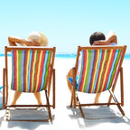 GORGECRAFT Thicker Beach Sling Chair Replacement Canvas Outdoor Lounge Chairs Covers Replacements 118 * 43.5cm Reclining Sling Chair Fabric for Sunbathing Garden Courtyard Relaxation, 10oz-Fabric