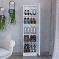 Modern Shoe Rack, Tall Shoe Storage Cabinet with Five Internal Storage Shelves,for Kitchen Home