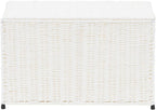 Household Essentials Arctic White Woven Paper Rope Chest with Iron Accents