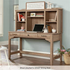 Sauder Rollingwood Engineered Wood 54" Hutch in Brushed Oak Finish