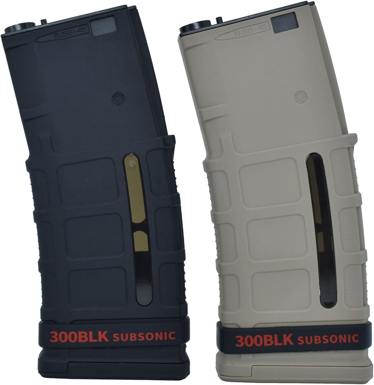12 Pack Miaozhun 300 BLK Subsonic Magazine Marking Bands .300 Blackout Subsonic Magazine Caliber Identification(Black-Red)