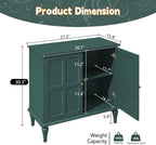 ARTPOWER Green Sideboard Buffet Cabinet with Storage, Mid-Century Modern Storage Cabinet with 2 Doors and Adjustable Shelves, Accent Style Sideboard for Entryway, Dining Room, Living Room