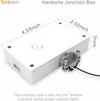 Extension Accessories Compatible with Hyperlink & Lumilink Series Under Cabinet Light with Quick-Connect (Wired Box, White, 2.52 Inch)