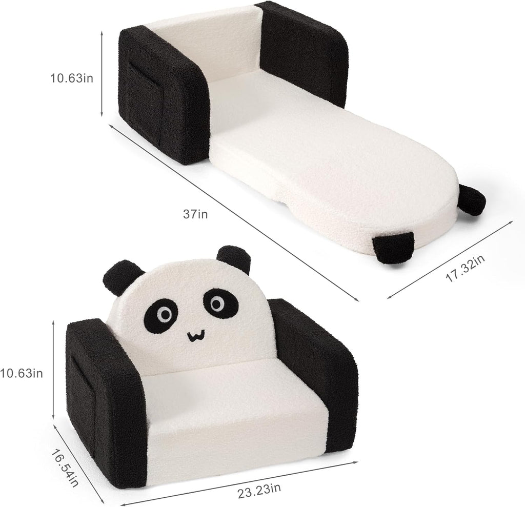 Kids Chair, 2-in-1 Comfy Kids Couch Fold Out , Convertible Sofa Chair | Kids Couch, 2-In-1 Fold-Out Design, Ideal for Reading, Playing and Relaxing with Boys and Girls