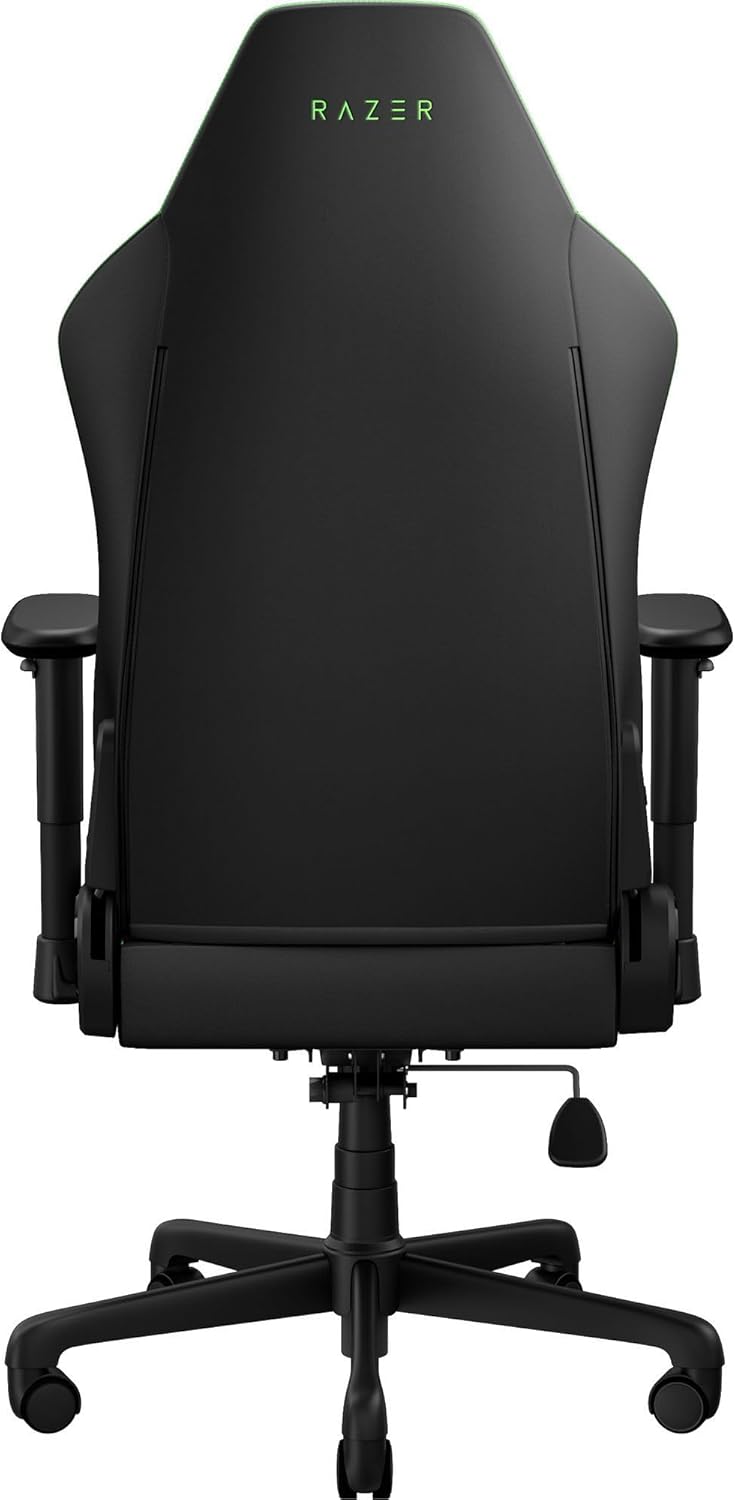 Razer Iskur V2 X NewGen Ergonomic Gaming Chair — Built-in Lumbar Support, Cooltouch Gen-2 EPU Leather, Ultra-Wide Seat Base, Adjustable 152 Degree Recline, Foam Cushions — Black/Green
