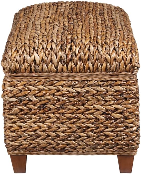 Coaster Home Furnishings - Laughton - Banana Leaf - Storage Bench with Lift-Top Lid and Soft-Close Hinges - Entryway Room - Amber - 500215