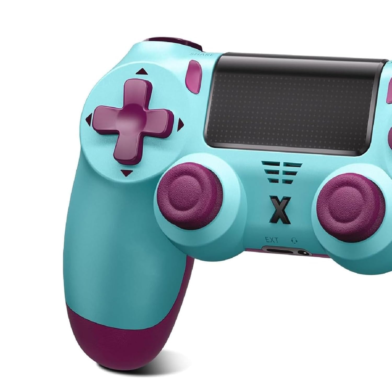 Puiseno Wireless Controller for PS-4, Dual Vibration Game Joystick/Motion Sensing/Touchpad/Speaker/3.5mm Audio Jack Headphone, Upgraded Six-Axis Sensor, Compatible with PS4/Slim/Pro Console/PC (Berry Blue)
