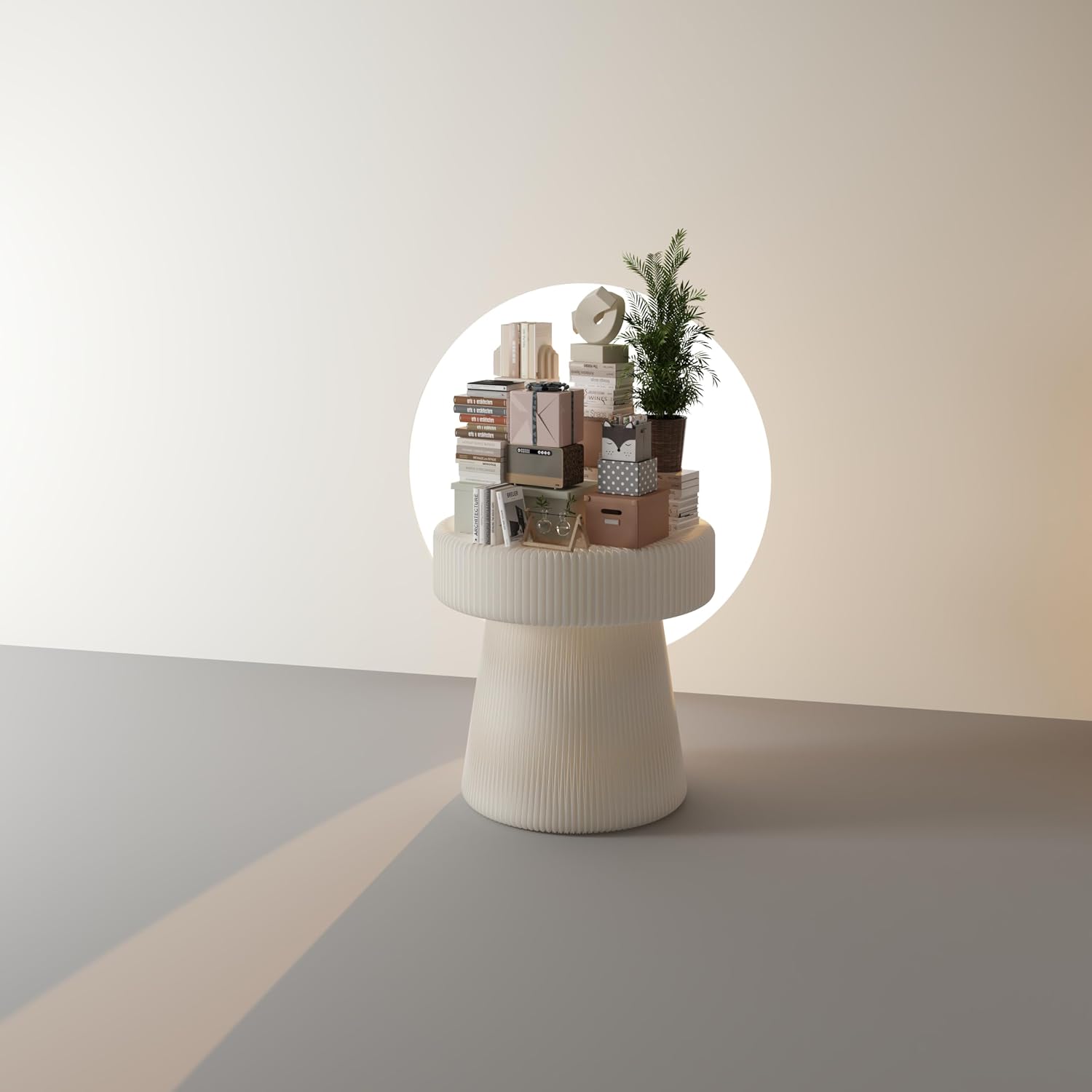 Folding Mushroom Shaped Side Table Small Round End Table for Living Room Bedroom Couch Office Corners