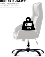 Sytopia Office ChairBaseReplacement, Heavy Duty Office ChairBase 28 Inch, Chair Bottom Part(2200Lbs) Reinforced to Repair Chairs with Universal Caster and Gas Cylinder Size (MatteBlack)