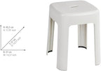 WENKO 22160100 Stool Alaska - Bathroom Stool, Polypropylene, 37 x 45.5 x 37 cm, White