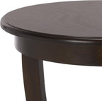 SAFAVIEH Furniture - Mary Pedestal Table - Dark Chocolate - Solid Wood - Farmhouse Pedestal Design - Ideal for Living Room, Entryway, Home Office, 18.1" W x 18.1" D x 26" H (AMH5711F)