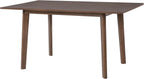 60" Dining Table for 6-8, Large Rectangular Kitchen Table, MDF Top with Rubber Wood Legs, Sturdy Modern Farmhouse Table for Dining Room Kitchen, Walnut