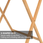 Fully Assembled Wooden TV Trays Set of 2, Folding TV Tray Tables, TV Dinner Tray for Eating
