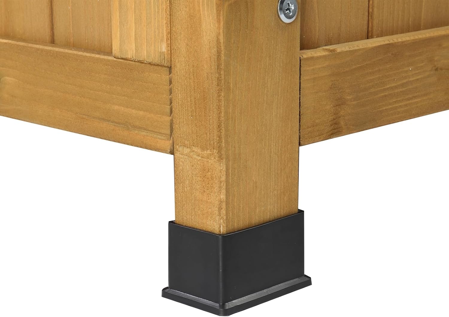 Outdoor Wood Storage Bench Deck Box, Entryway Porch Storage Bench, Wood Loveseat for Garden, Lawn, Balcony & Yard