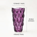 CEMABT 9.5inch 3.4 lb Glass Vases for Flowers Unbreakable Thickened Morden vase for Tables Centerpieces,Colorful,Vintage and Clear Rose Large Flower vases for Bouquet Unique Gifts（Purple）