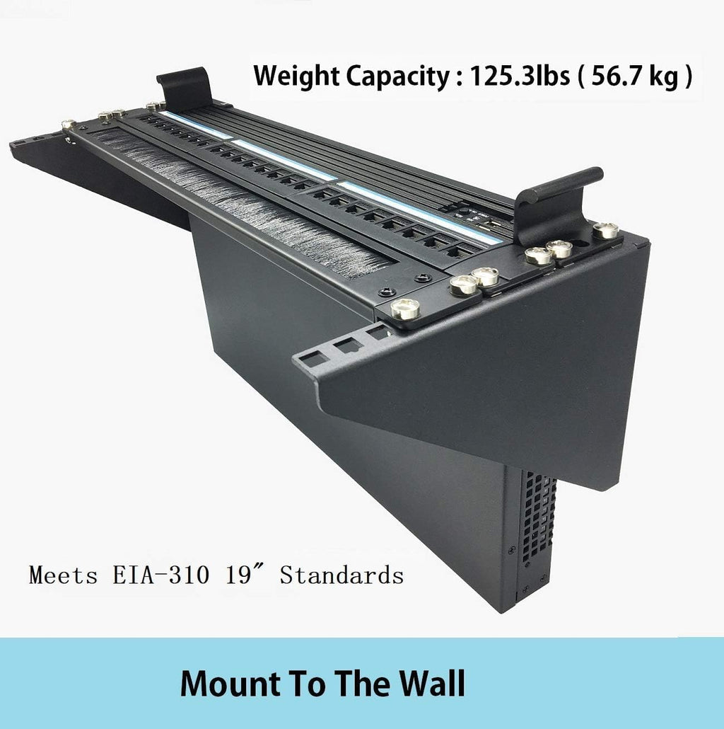 2 Pack of 19 Inch 4U Heavy Duty Vertical Wall Mountable Rack and 125 lb Wall Mountable Server Rack (2)