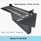 2 Pack of 19 Inch 4U Heavy Duty Vertical Wall Mountable Rack and 125 lb Wall Mountable Server Rack (2)