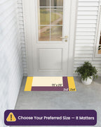 DEXI Front Door Mat Outside Entrance, Heavy Duty Non Slip Low Profile Doormat for Entryway, Trap Dirt and Moisture Welcome Mats, Easy Clean, Patio, Garage, 3x2, Blue