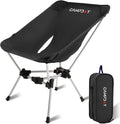 Camping Chair Backpacking Portable Hiking Ultralight Small Lightweight Folding Chair for Outdoor Camp Beach Picnic Concert, Supports 330lbs (Black,1PCS)