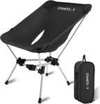 Camping Chair Backpacking Portable Hiking Ultralight Small Lightweight Folding Chair for Outdoor Camp Beach Picnic Concert, Supports 330lbs (Black,1PCS)