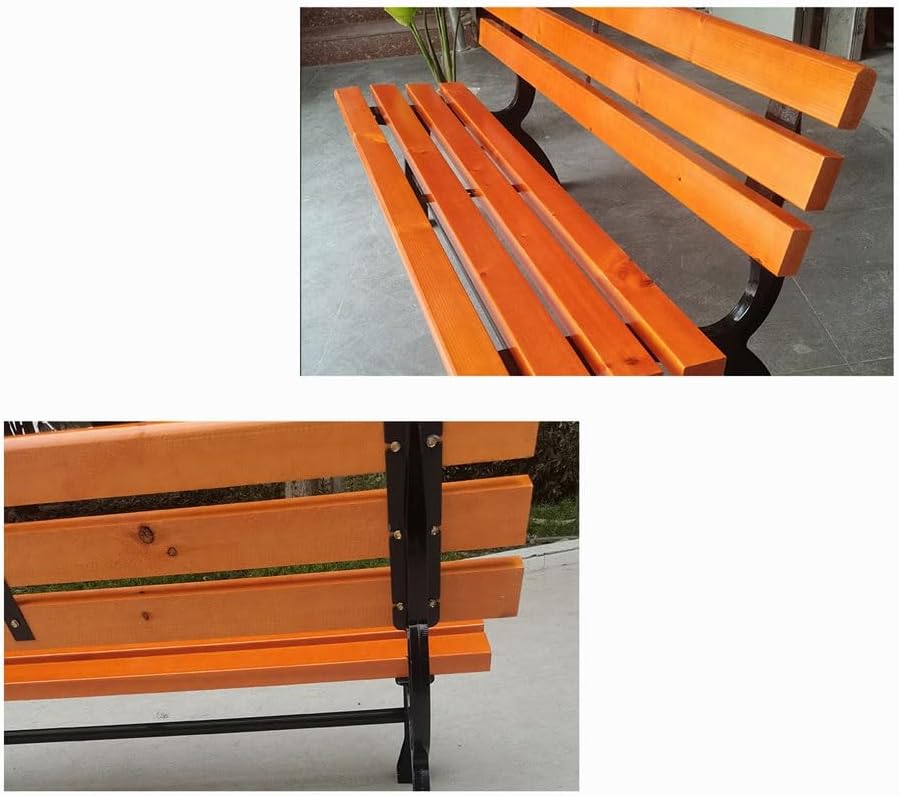 Patio Benches for Outdoors Seat Outdoor Bench Double Backrest Community Square Leisure Chair Garden Benches for Outdoors